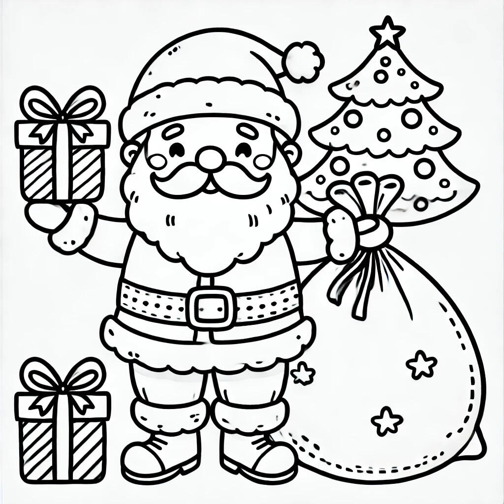 Santa coloring page